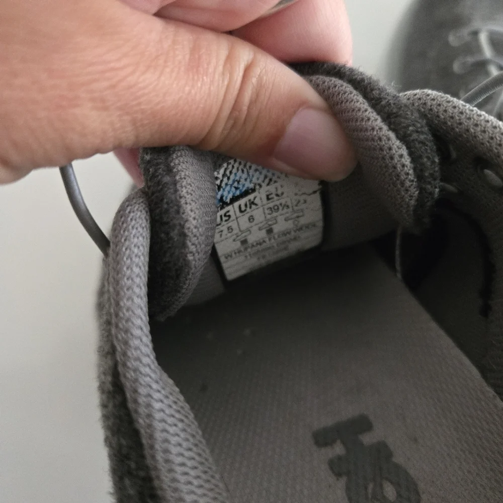 Hoka Hupana Flow Wool Athletic Casual Sneakers Walking Shoes Gray Speed Laces